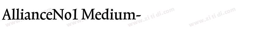 AllianceNo1 Medium字体转换